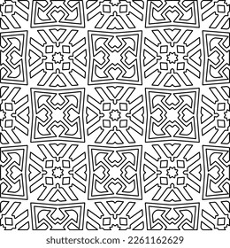 Textura elegante con figuras de líneas.
Resumen de patrones geométricos en blanco y negro para página web, texturas, tarjeta, afiche, tela, textil. Diseño repetitivo gráfico monocromo. 