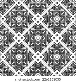 Stylish texture with figures from lines.
Abstract geometric black and white pattern for web page, textures, card, poster, fabric, textile. Monochrome graphic repeating design. 