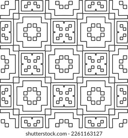 Stylish texture with figures from lines.
Abstract geometric black and white pattern for web page, textures, card, poster, fabric, textile. Monochrome graphic repeating design. 