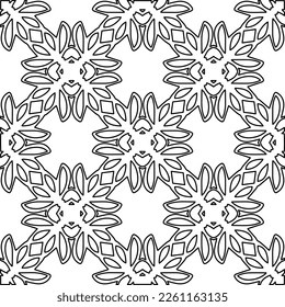 Stylish texture with figures from lines.
Abstract geometric black and white pattern for web page, textures, card, poster, fabric, textile. Monochrome graphic repeating design. 