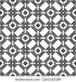 Stylish texture with figures from lines.
Abstract geometric black and white pattern for web page, textures, card, poster, fabric, textile. Monochrome graphic repeating design. 