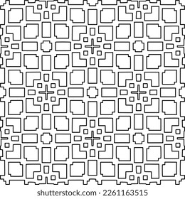Textura elegante con figuras de líneas.
Resumen de patrones geométricos en blanco y negro para página web, texturas, tarjeta, afiche, tela, textil. Diseño repetitivo gráfico monocromo. 