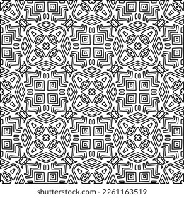 Textura elegante con figuras de líneas.
Resumen de patrones geométricos en blanco y negro para página web, texturas, tarjeta, afiche, tela, textil. Diseño repetitivo gráfico monocromo. 
