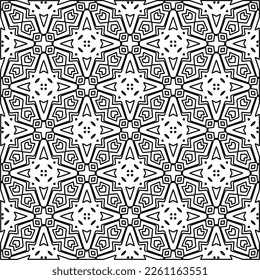 Textura elegante con figuras de líneas.
Resumen de patrones geométricos en blanco y negro para página web, texturas, tarjeta, afiche, tela, textil. Diseño repetitivo gráfico monocromo. 