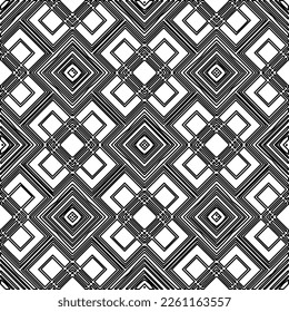 Stylish texture with figures from lines.
Abstract geometric black and white pattern for web page, textures, card, poster, fabric, textile. Monochrome graphic repeating design. 