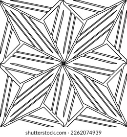Stylish texture with figures from lines.
Abstract geometric black and white pattern for web page, textures, card, poster, fabric, textile. Monochrome graphic repeating design. 
