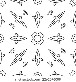 Stylish texture with figures from lines.
Abstract geometric black and white pattern for web page, textures, card, poster, fabric, textile. Monochrome graphic repeating design. 
