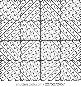 Stylish texture with figures from lines.
Abstract geometric black and white pattern for web page, textures, card, poster, fabric, textile. Monochrome graphic repeating design. 