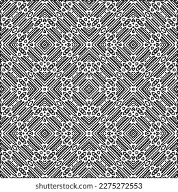 Textura elegante con figuras de líneas.
Resumen de patrones geométricos en blanco y negro para página web, texturas, tarjeta, afiche, tela, textil. Diseño repetitivo gráfico monocromo. 