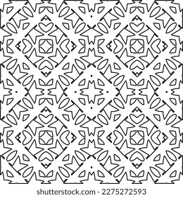 Textura elegante con figuras de líneas.
Resumen de patrones geométricos en blanco y negro para página web, texturas, tarjeta, afiche, tela, textil. Diseño repetitivo gráfico monocromo. 