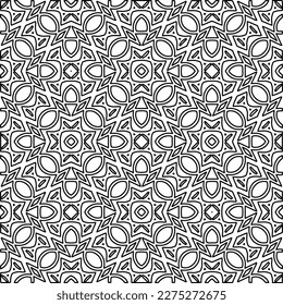 Textura elegante con figuras de líneas.
Resumen de patrones geométricos en blanco y negro para página web, texturas, tarjeta, afiche, tela, textil. Diseño repetitivo gráfico monocromo. 