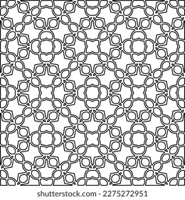 Textura elegante con figuras de líneas.
Resumen de patrones geométricos en blanco y negro para página web, texturas, tarjeta, afiche, tela, textil. Diseño repetitivo gráfico monocromo. 
