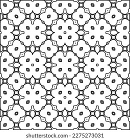 Stylish texture with figures from lines.
Abstract geometric black and white pattern for web page, textures, card, poster, fabric, textile. Monochrome graphic repeating design. 