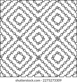 Stylish texture with figures from lines.
Abstract geometric black and white pattern for web page, textures, card, poster, fabric, textile. Monochrome graphic repeating design. 