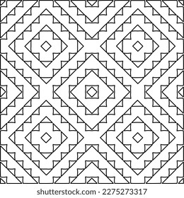 Stylish texture with figures from lines.
Abstract geometric black and white pattern for web page, textures, card, poster, fabric, textile. Monochrome graphic repeating design. 