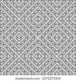 Textura elegante con figuras de líneas.
Resumen de patrones geométricos en blanco y negro para página web, texturas, tarjeta, afiche, tela, textil. Diseño repetitivo gráfico monocromo. 