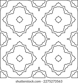 Stylish texture with figures from lines.
Abstract geometric black and white pattern for web page, textures, card, poster, fabric, textile. Monochrome graphic repeating design. 