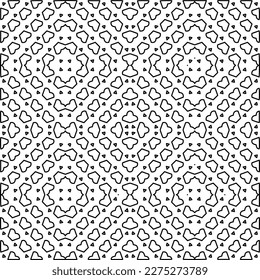 Stylish texture with figures from lines.
Abstract geometric black and white pattern for web page, textures, card, poster, fabric, textile. Monochrome graphic repeating design. 