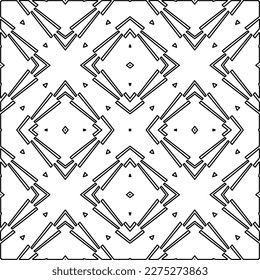 Stylish texture with figures from lines.
Abstract geometric black and white pattern for web page, textures, card, poster, fabric, textile. Monochrome graphic repeating design. 