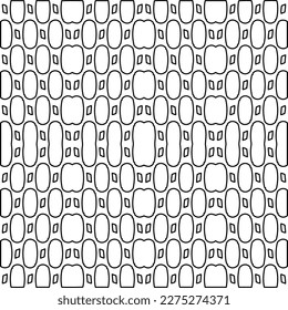 Stylish texture with figures from lines.
Abstract geometric black and white pattern for web page, textures, card, poster, fabric, textile. Monochrome graphic repeating design. 