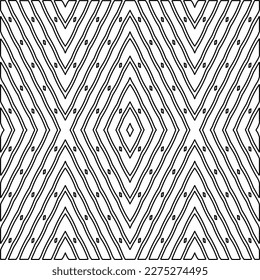 Stylish texture with figures from lines.
Abstract geometric black and white pattern for web page, textures, card, poster, fabric, textile. Monochrome graphic repeating design. 