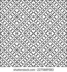 Stylish texture with figures from lines.
Abstract geometric black and white pattern for web page, textures, card, poster, fabric, textile. Monochrome graphic repeating design. 
