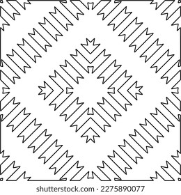 Stylish texture with figures from lines.
Abstract geometric black and white pattern for web page, textures, card, poster, fabric, textile. Monochrome graphic repeating design. 