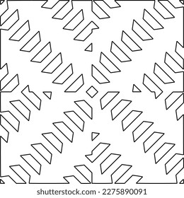 Stylish texture with figures from lines.
Abstract geometric black and white pattern for web page, textures, card, poster, fabric, textile. Monochrome graphic repeating design. 