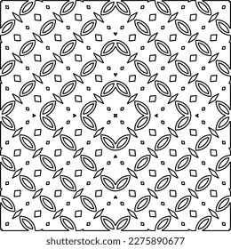Stylish texture with figures from lines.
Abstract geometric black and white pattern for web page, textures, card, poster, fabric, textile. Monochrome graphic repeating design. 