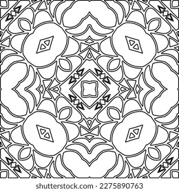 Stylish texture with figures from lines.
Abstract geometric black and white pattern for web page, textures, card, poster, fabric, textile. Monochrome graphic repeating design. 
