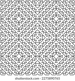 Stylish texture with figures from lines.
Abstract geometric black and white pattern for web page, textures, card, poster, fabric, textile. Monochrome graphic repeating design. 