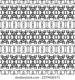 Stylish texture with figures from lines.
Abstract geometric black and white pattern for web page, textures, card, poster, fabric, textile. Monochrome graphic repeating design.