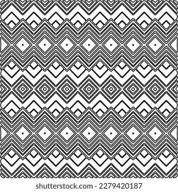 Stylish texture with figures from lines.
Abstract geometric black and white pattern for web page, textures, card, poster, fabric, textile. Monochrome graphic repeating design.