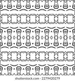 Stylish texture with figures from lines.
Abstract geometric black and white pattern for web page, textures, card, poster, fabric, textile. Monochrome graphic repeating design. 