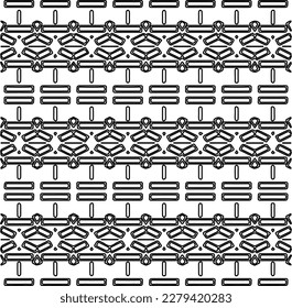 Textura elegante con figuras de líneas.
Resumen de patrones geométricos en blanco y negro para página web, texturas, tarjeta, afiche, tela, textil. Diseño repetitivo gráfico monocromo. 