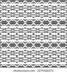 Stylish texture with figures from lines.
Abstract geometric black and white pattern for web page, textures, card, poster, fabric, textile. Monochrome graphic repeating design. 