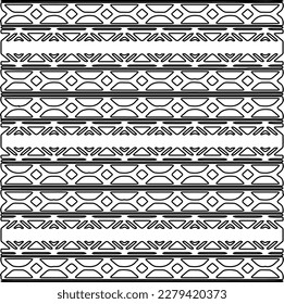 Stylish texture with figures from lines.
Abstract geometric black and white pattern for web page, textures, card, poster, fabric, textile. Monochrome graphic repeating design. 
