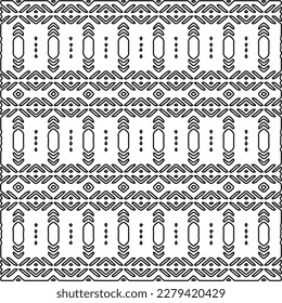Stylish texture with figures from lines.
Abstract geometric black and white pattern for web page, textures, card, poster, fabric, textile. Monochrome graphic repeating design. 
