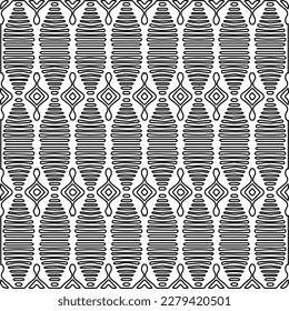 Stylish texture with figures from lines.
Abstract geometric black and white pattern for web page, textures, card, poster, fabric, textile. Monochrome graphic repeating design.