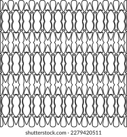 Stylish texture with figures from lines.
Abstract geometric black and white pattern for web page, textures, card, poster, fabric, textile. Monochrome graphic repeating design.
