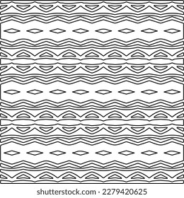 Textura elegante con figuras de líneas.
Resumen de patrones geométricos en blanco y negro para página web, texturas, tarjeta, afiche, tela, textil. Diseño repetitivo gráfico monocromo.