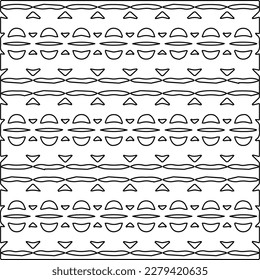 Stylish texture with figures from lines.
Abstract geometric black and white pattern for web page, textures, card, poster, fabric, textile. Monochrome graphic repeating design.