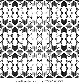 Stylish texture with figures from lines.
Abstract geometric black and white pattern for web page, textures, card, poster, fabric, textile. Monochrome graphic repeating design. 