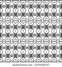 Textura elegante con figuras de líneas.
Resumen de patrones geométricos en blanco y negro para página web, texturas, tarjeta, afiche, tela, textil. Diseño repetitivo gráfico monocromo. 