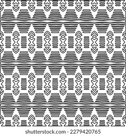 Textura elegante con figuras de líneas.
Resumen de patrones geométricos en blanco y negro para página web, texturas, tarjeta, afiche, tela, textil. Diseño repetitivo gráfico monocromo.