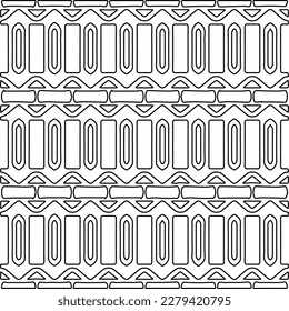 Stylish texture with figures from lines.
Abstract geometric black and white pattern for web page, textures, card, poster, fabric, textile. Monochrome graphic repeating design. 