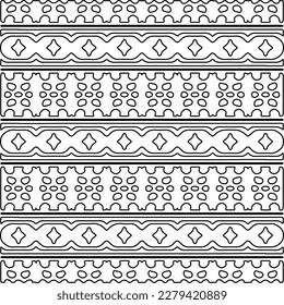 Stylish texture with figures from lines.
Abstract geometric black and white pattern for web page, textures, card, poster, fabric, textile. Monochrome graphic repeating design. 