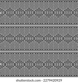Stylish texture with figures from lines.
Abstract geometric black and white pattern for web page, textures, card, poster, fabric, textile. Monochrome graphic repeating design.