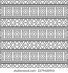 Stylish texture with figures from lines.
Abstract geometric black and white pattern for web page, textures, card, poster, fabric, textile. Monochrome graphic repeating design. 