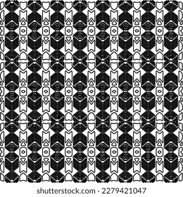 Stylish texture with figures from lines.
Abstract geometric black and white pattern for web page, textures, card, poster, fabric, textile. Monochrome graphic repeating design. 